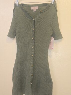 French Connection Olive Green Sweater Dress Size Small